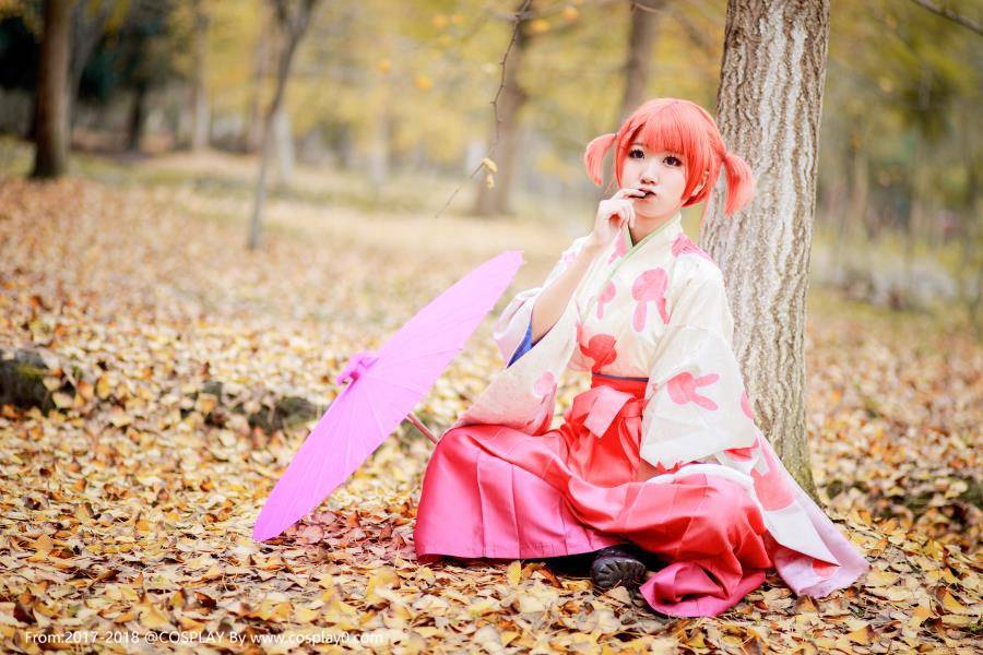 半次元萌妹-黑川-银魂神乐Cos和服萝莉写真(图7)
