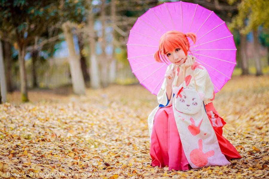半次元萌妹-黑川-银魂神乐Cos和服萝莉写真(图8)