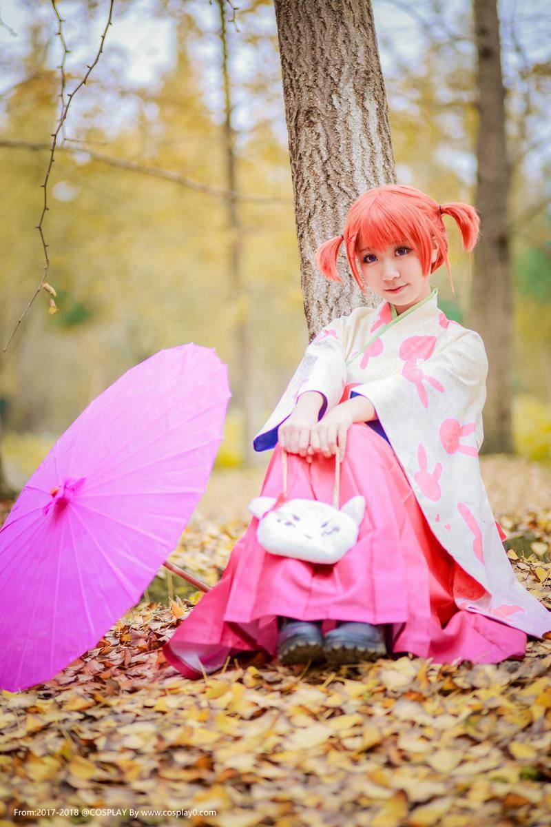 半次元萌妹-黑川-银魂神乐Cos和服萝莉写真(图6)