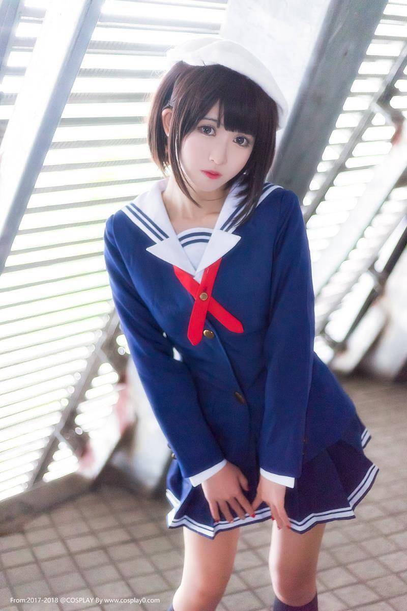 鳗鱼霏儿JK制服萝莉加藤惠Cosplay妹子图(图1)