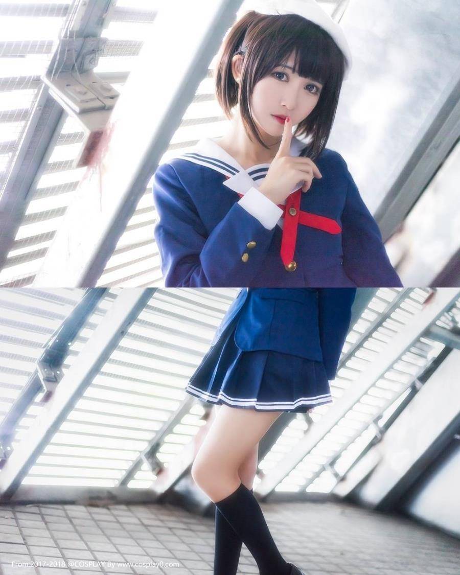鳗鱼霏儿JK制服萝莉加藤惠Cosplay妹子图(图3)