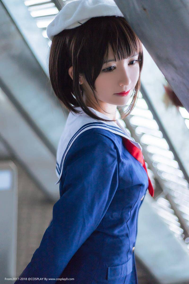 鳗鱼霏儿JK制服萝莉加藤惠Cosplay妹子图(图8)