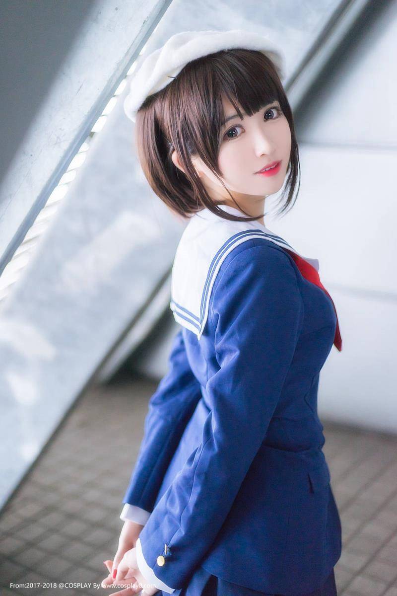 鳗鱼霏儿JK制服萝莉加藤惠Cosplay妹子图(图9)