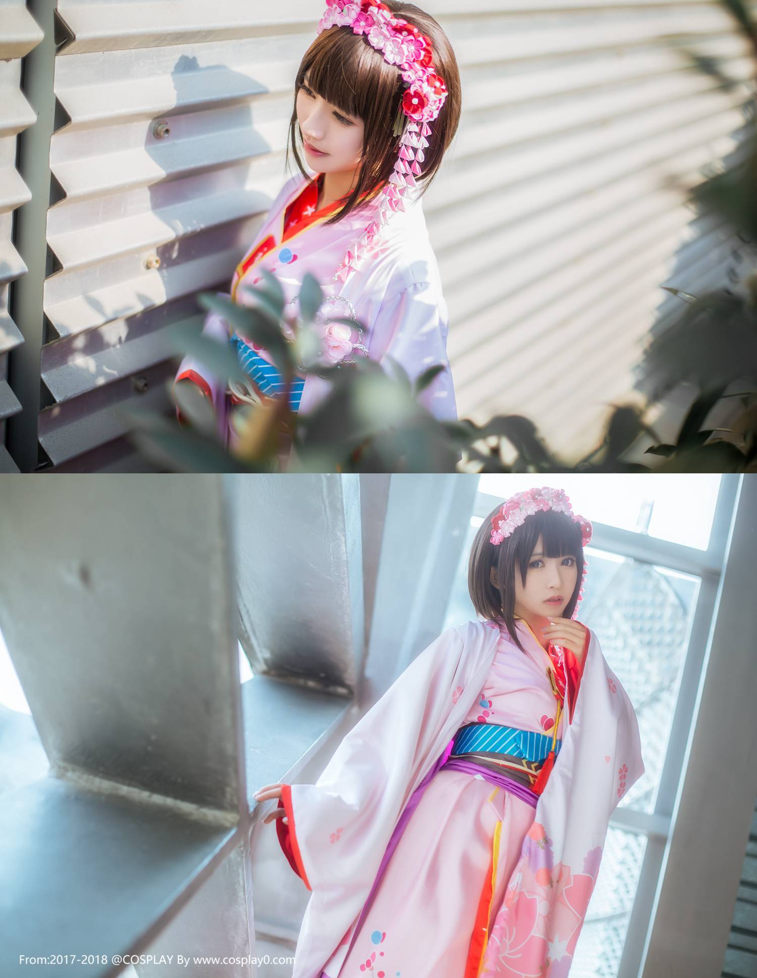 清纯美女鳗鱼霏儿Cosplay加藤惠美女和服妹子图(图4)