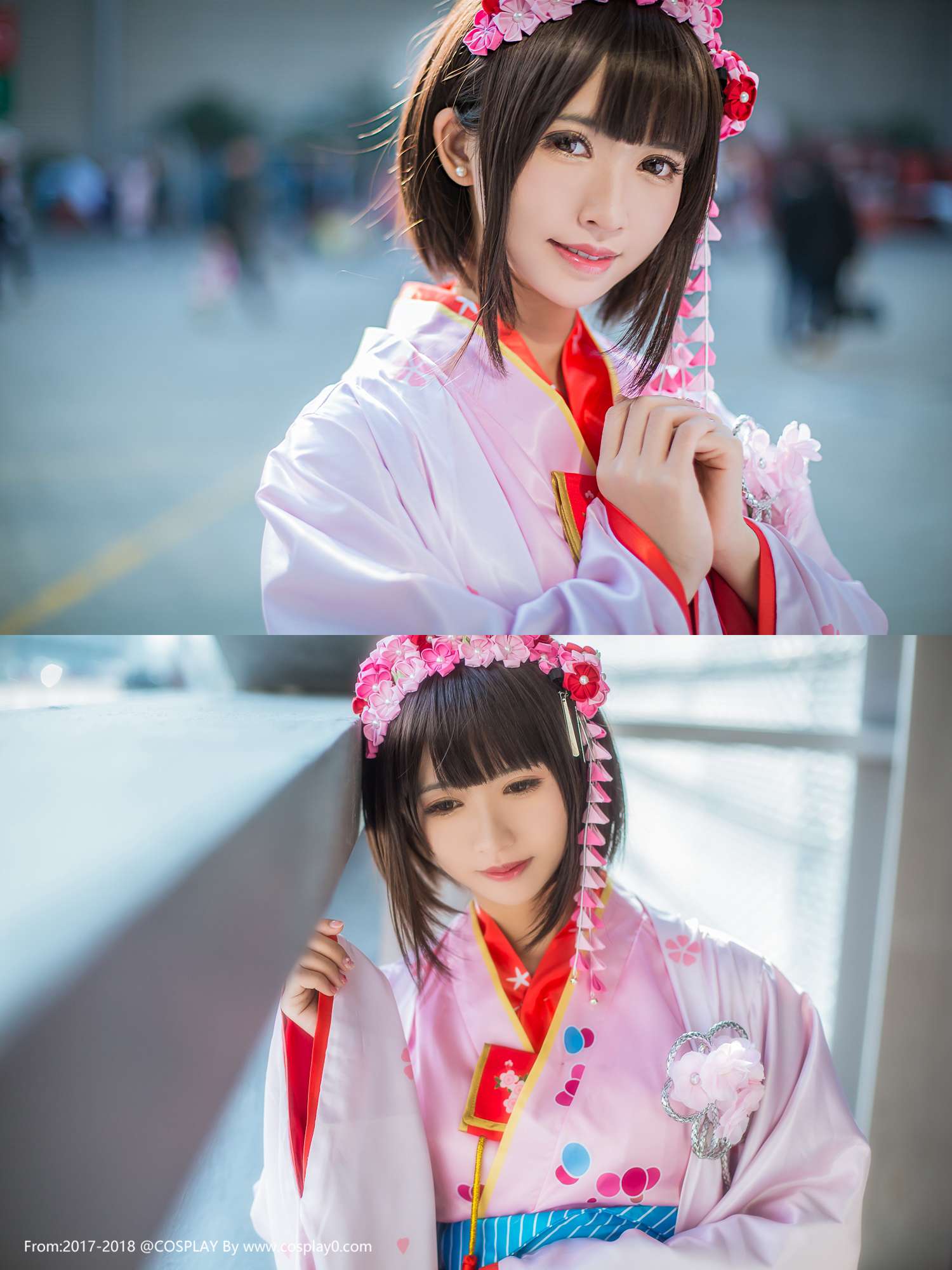 清纯美女鳗鱼霏儿Cosplay加藤惠美女和服妹子图(图3)