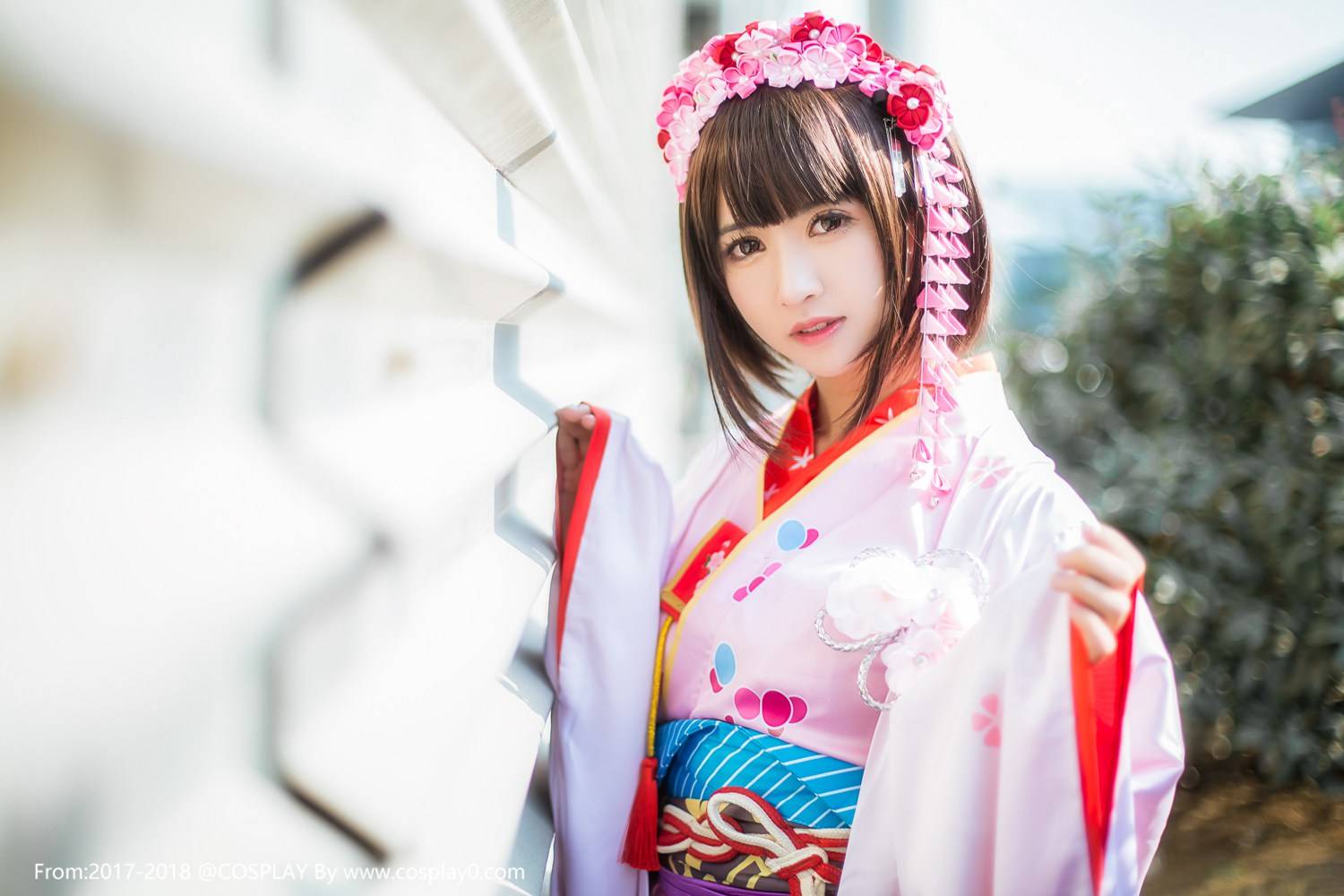 清纯美女鳗鱼霏儿Cosplay加藤惠美女和服妹子图(图6)