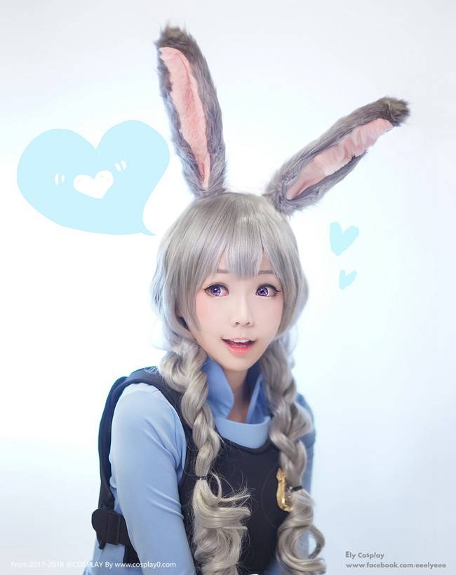 疯狂动物城可爱的小兔子ElyEE子Cosplay朱迪同人(图4)