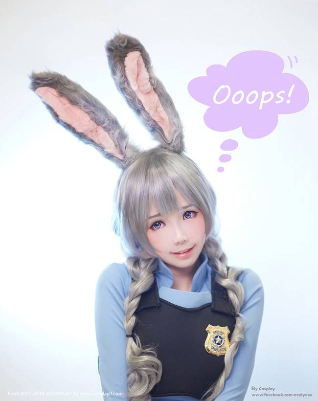 疯狂动物城可爱的小兔子ElyEE子Cosplay朱迪同人(图2)