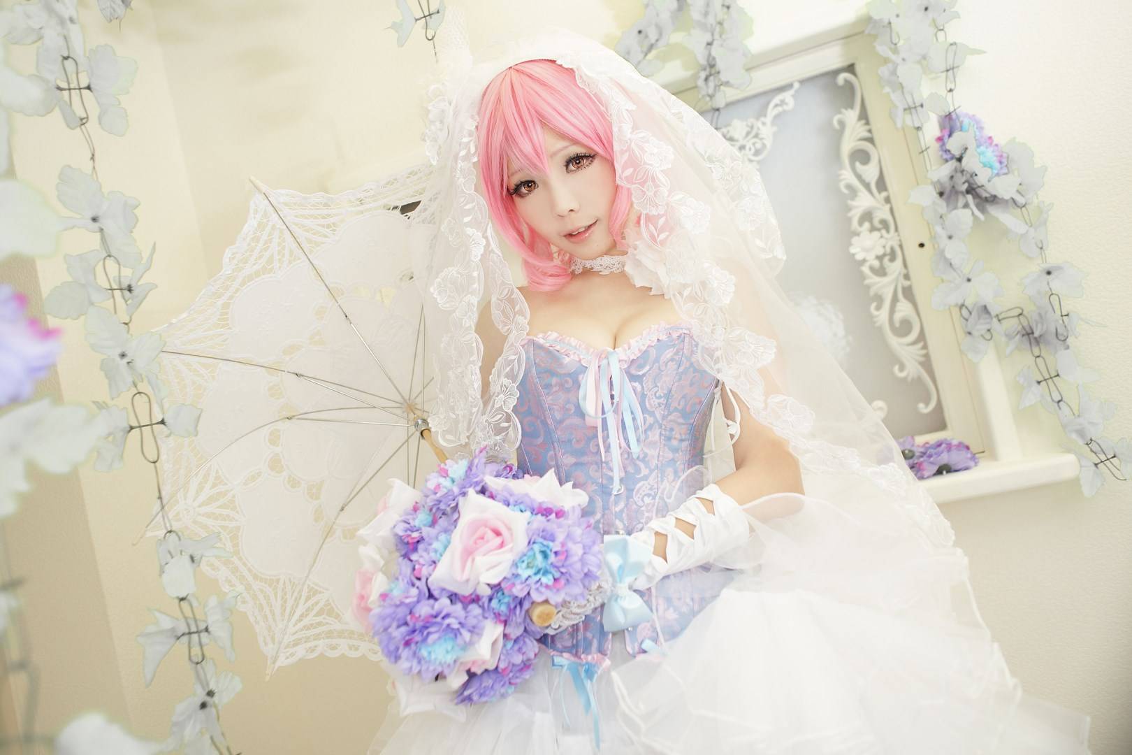 【cosplay】西行寺幽幽子 花嫁(图7)