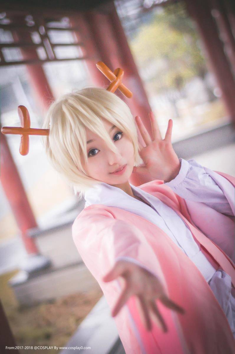 夏目友人帐辰未小玉Cos兽耳和服萝莉美女(图9)
