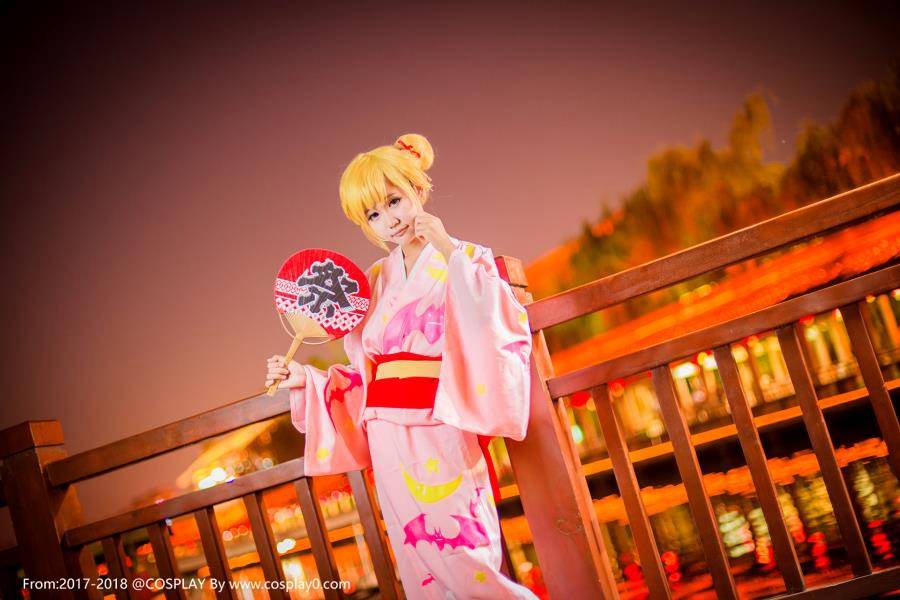 物语系列忍野忍可爱萝莉浴衣Cosplay图片(图9)