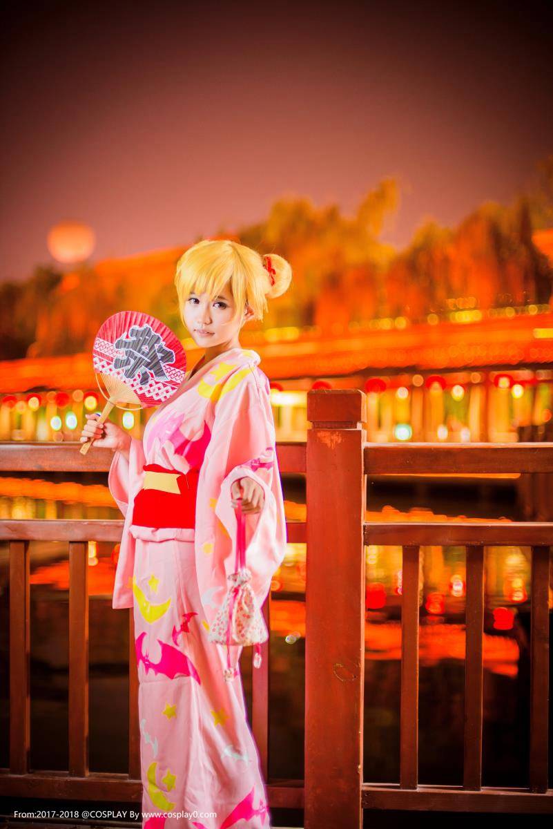 物语系列忍野忍可爱萝莉浴衣Cosplay图片(图2)