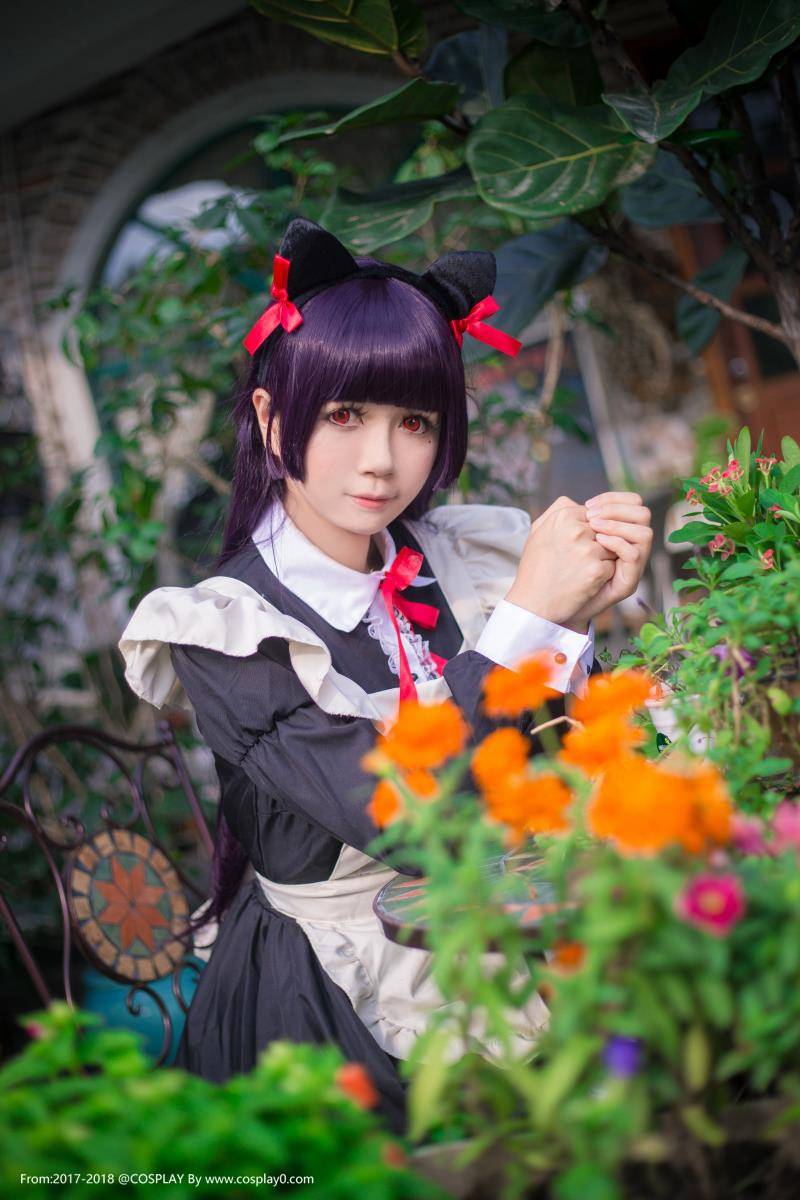 白金x肛塞尾五更琉璃黑猫同人女仆装Cosplay本子(图5)