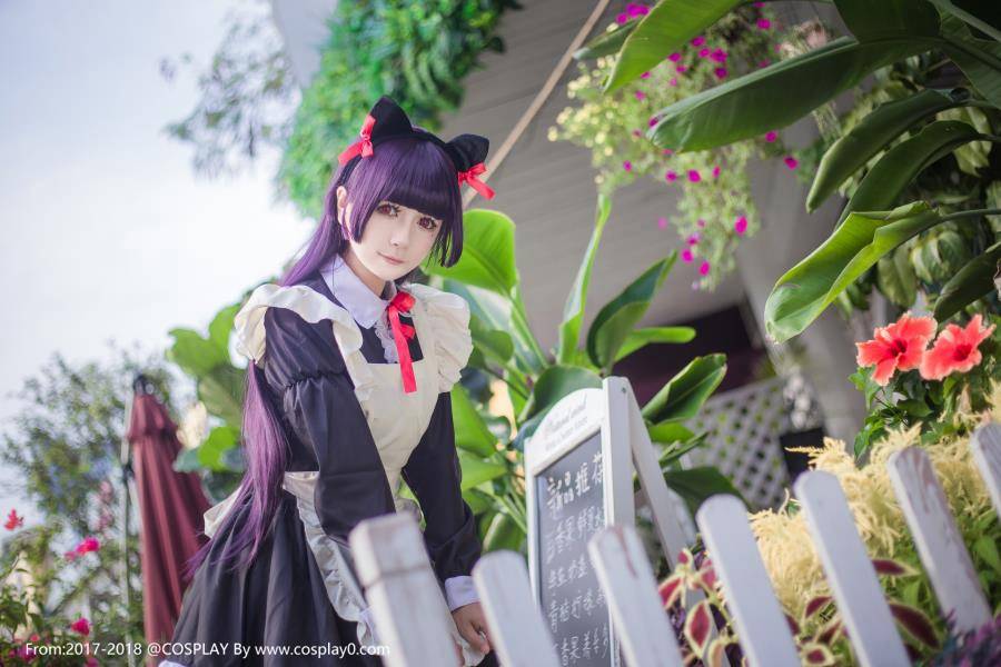 白金x肛塞尾五更琉璃黑猫同人女仆装Cosplay本子(图8)