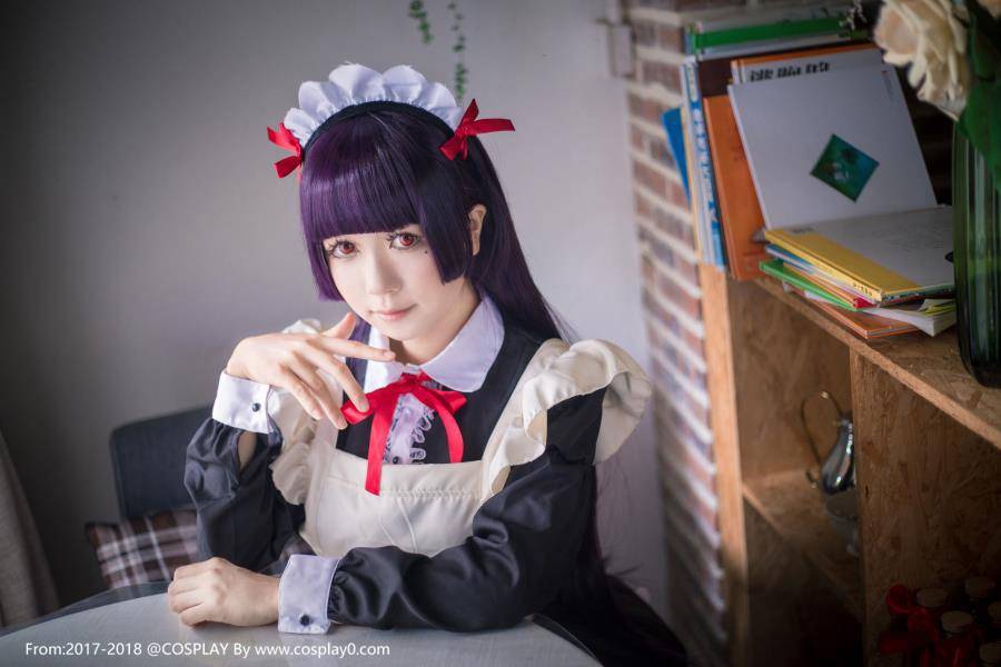 白金x肛塞尾五更琉璃黑猫同人女仆装Cosplay本子(图7)