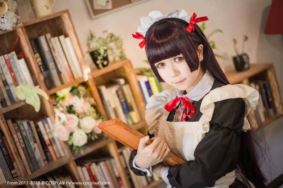 白金x肛塞尾五更琉璃黑猫同人女仆装Cosplay本子(图10)