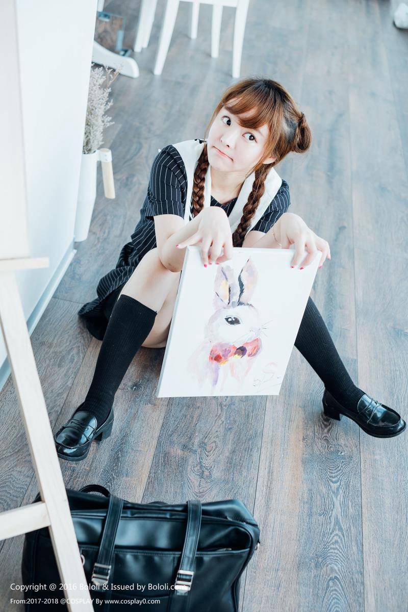 波萝社柳侑绮Coser七宝日常制服(图11)