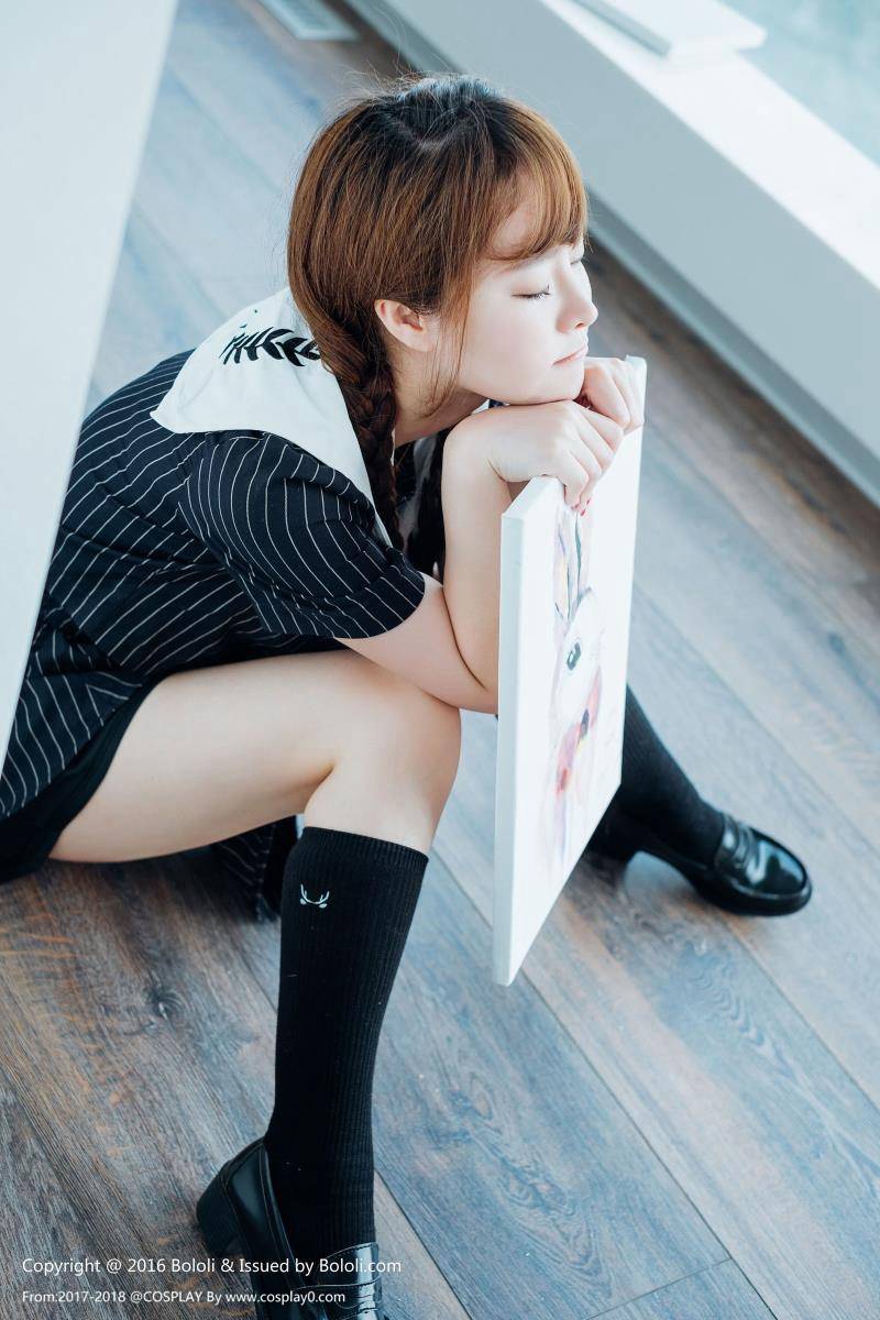 波萝社柳侑绮Coser七宝日常制服(图9)
