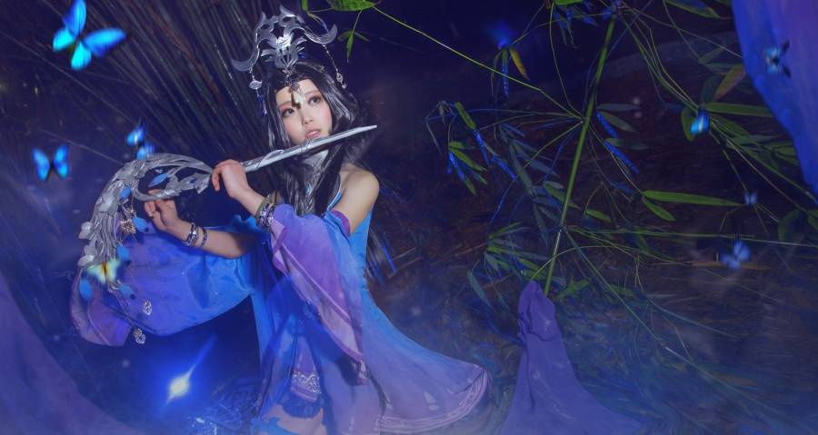 剑网3千蝶绕笛蛊无形秦风毒萝Cosplay(图7)