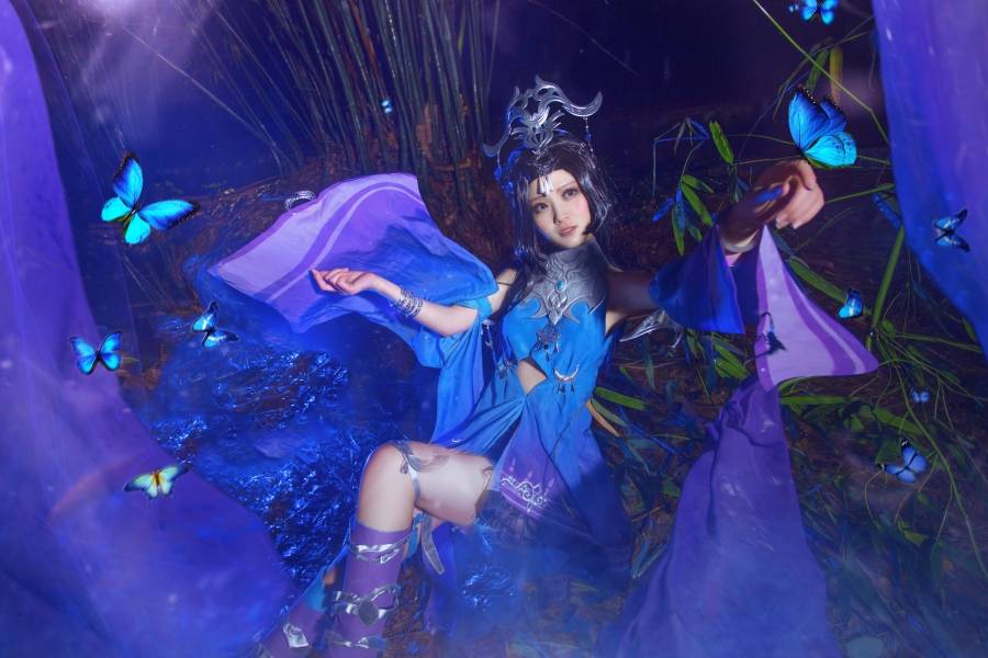 剑网3千蝶绕笛蛊无形秦风毒萝Cosplay(图3)