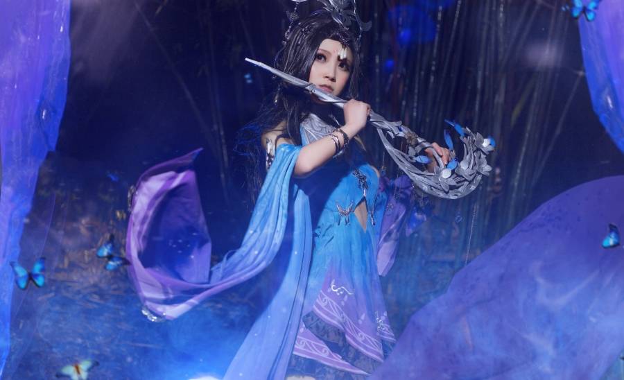 剑网3千蝶绕笛蛊无形秦风毒萝Cosplay(图6)