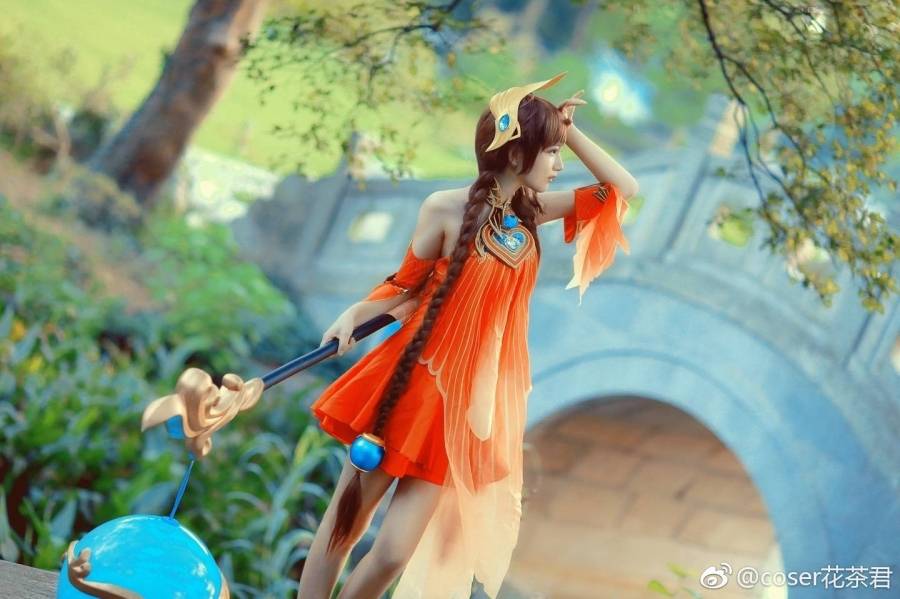 Coser花茶君王者荣耀萌妹子大乔Cosplay古风(图4)