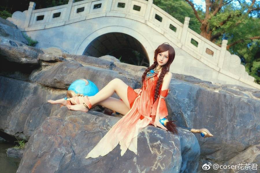 Coser花茶君王者荣耀萌妹子大乔Cosplay古风(图2)