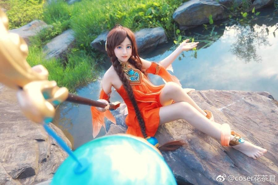Coser花茶君王者荣耀萌妹子大乔Cosplay古风(图3)
