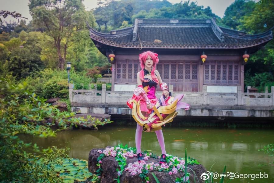 元气少女王者荣耀女英雄孙尚香蔷薇恋人Cosplay(图6)