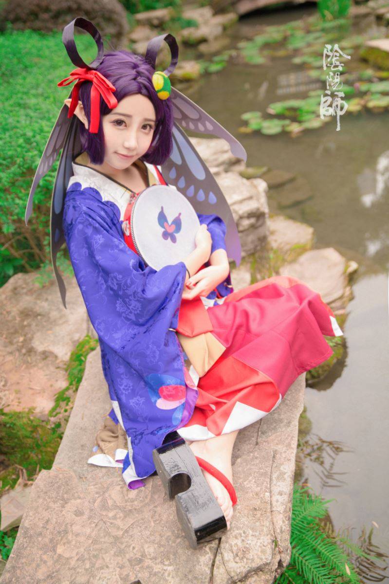 Coser-黑川-阴阳师手游Cosplay蝴蝶精可爱萝莉(图2)