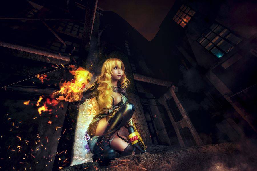 黑川扮演RWBY动漫女主阳小龙机车娘Cosplay(图4)
