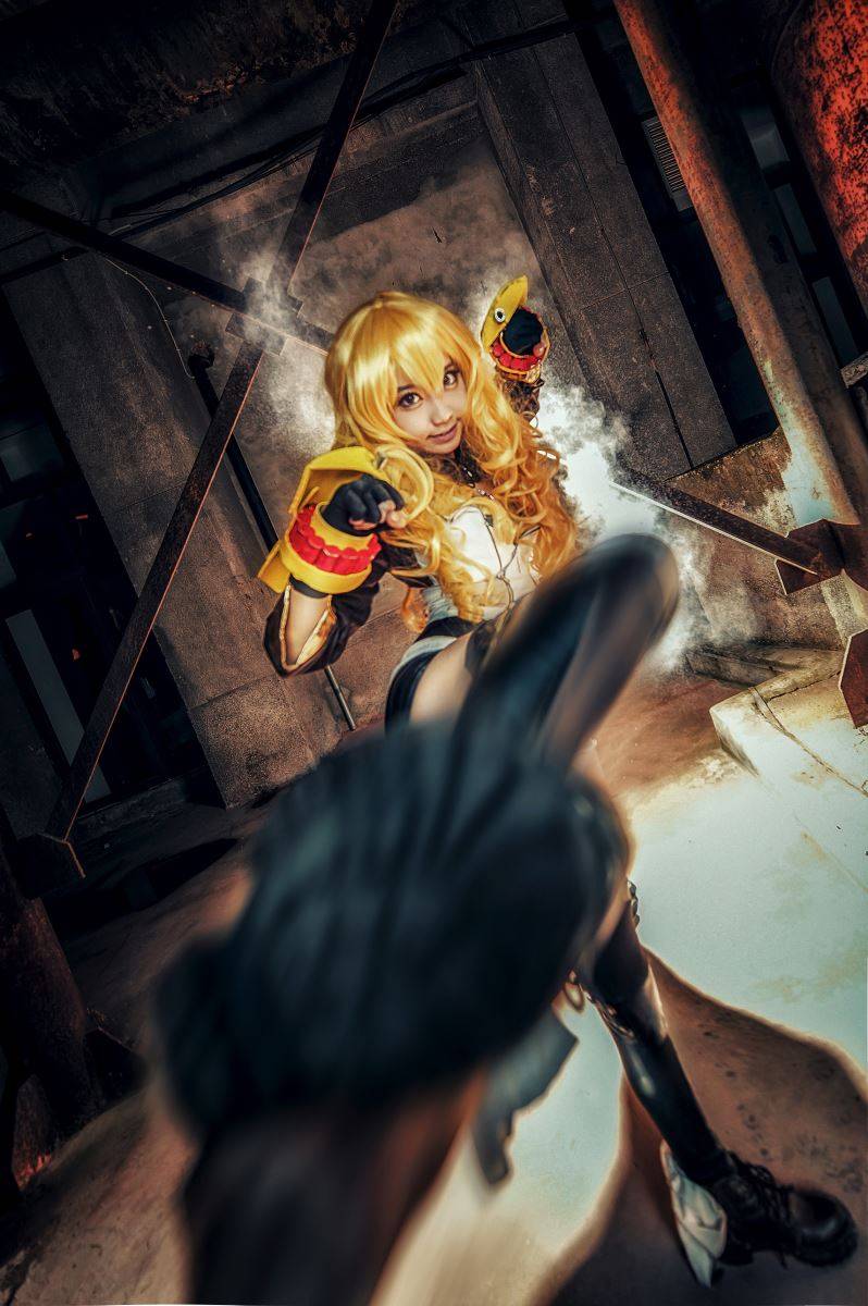 黑川扮演RWBY动漫女主阳小龙机车娘Cosplay(图3)