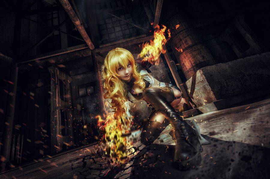 黑川扮演RWBY动漫女主阳小龙机车娘Cosplay(图8)