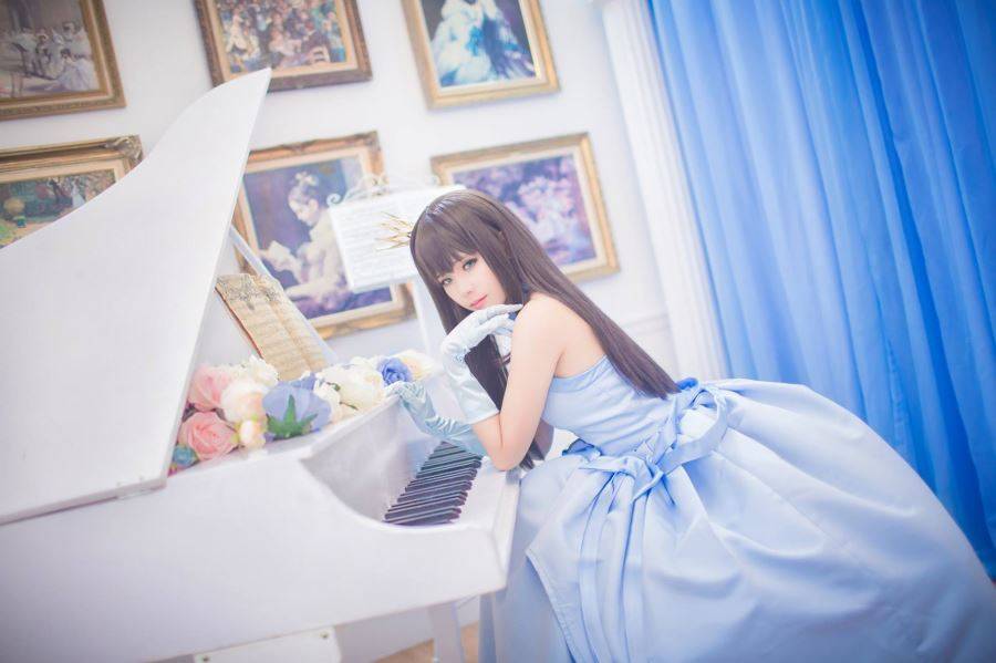 清纯美女连衣裙涩谷凛Cos唯美写真图片赏析(图4)
