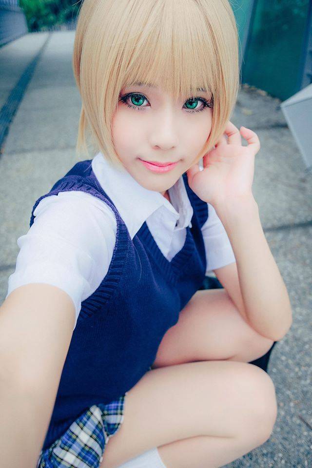 萌妹子Cosplay动漫女主角西野司制服美女图片(图4)