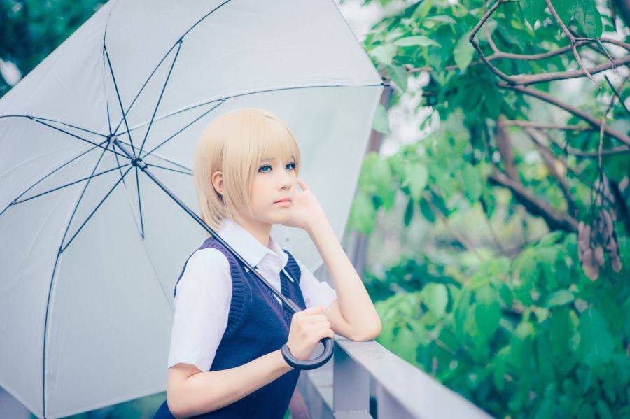 萌妹子Cosplay动漫女主角西野司制服美女图片(图11)