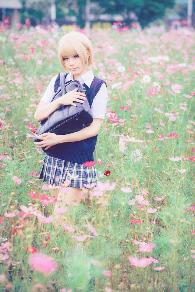 萌妹子Cosplay动漫女主角西野司制服美女图片(图7)