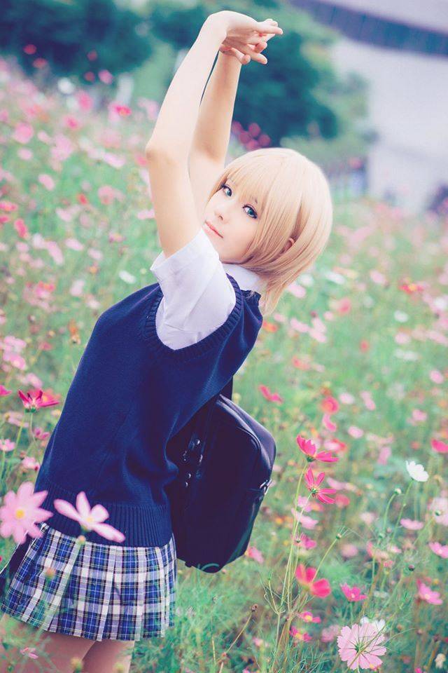 萌妹子Cosplay动漫女主角西野司制服美女图片(图10)