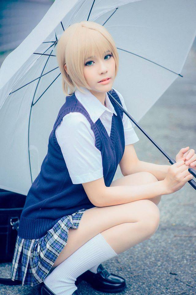 萌妹子Cosplay动漫女主角西野司制服美女图片(图6)