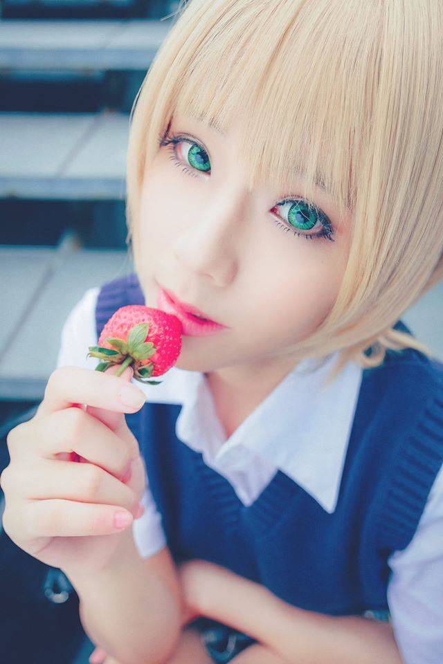 萌妹子Cosplay动漫女主角西野司制服美女图片(图9)