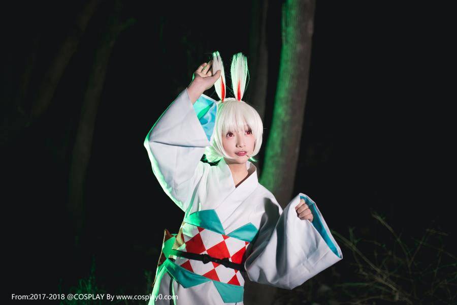 阴阳师萌萌哒式神山兔可爱萝莉和服Cosplay(图5)