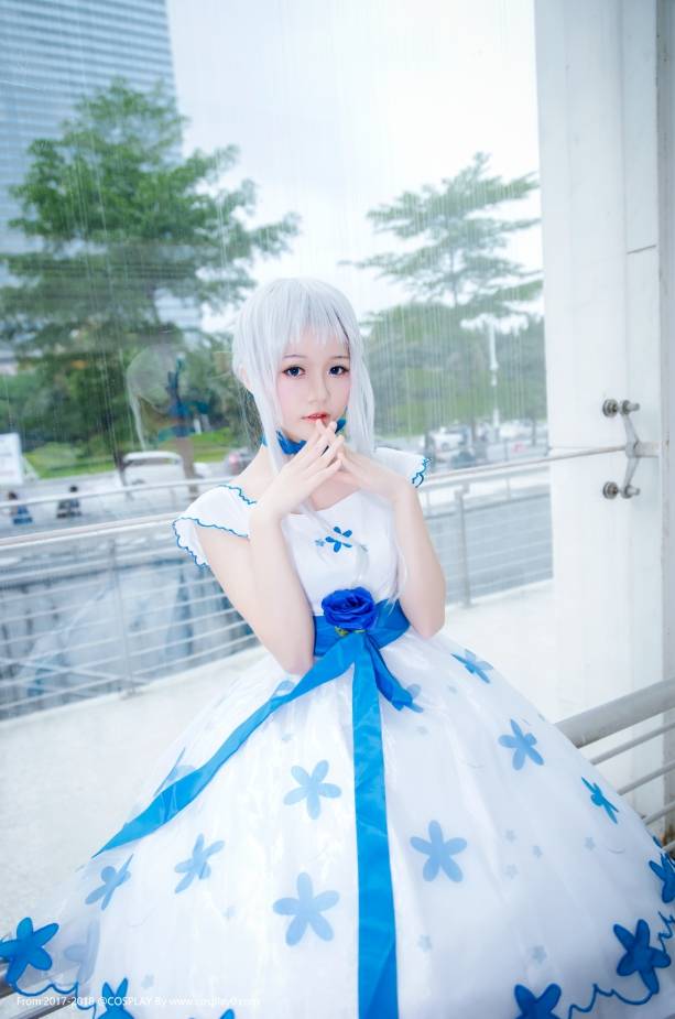 动漫漫展未闻花名桜桃喵Cos本间芽衣子可爱萝莉(图2)