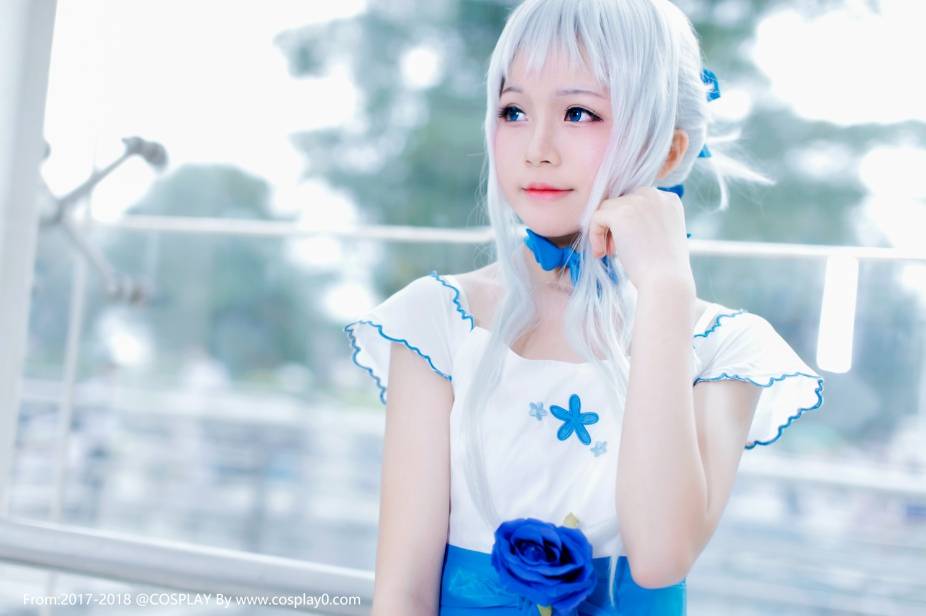 动漫漫展未闻花名桜桃喵Cos本间芽衣子可爱萝莉(图10)
