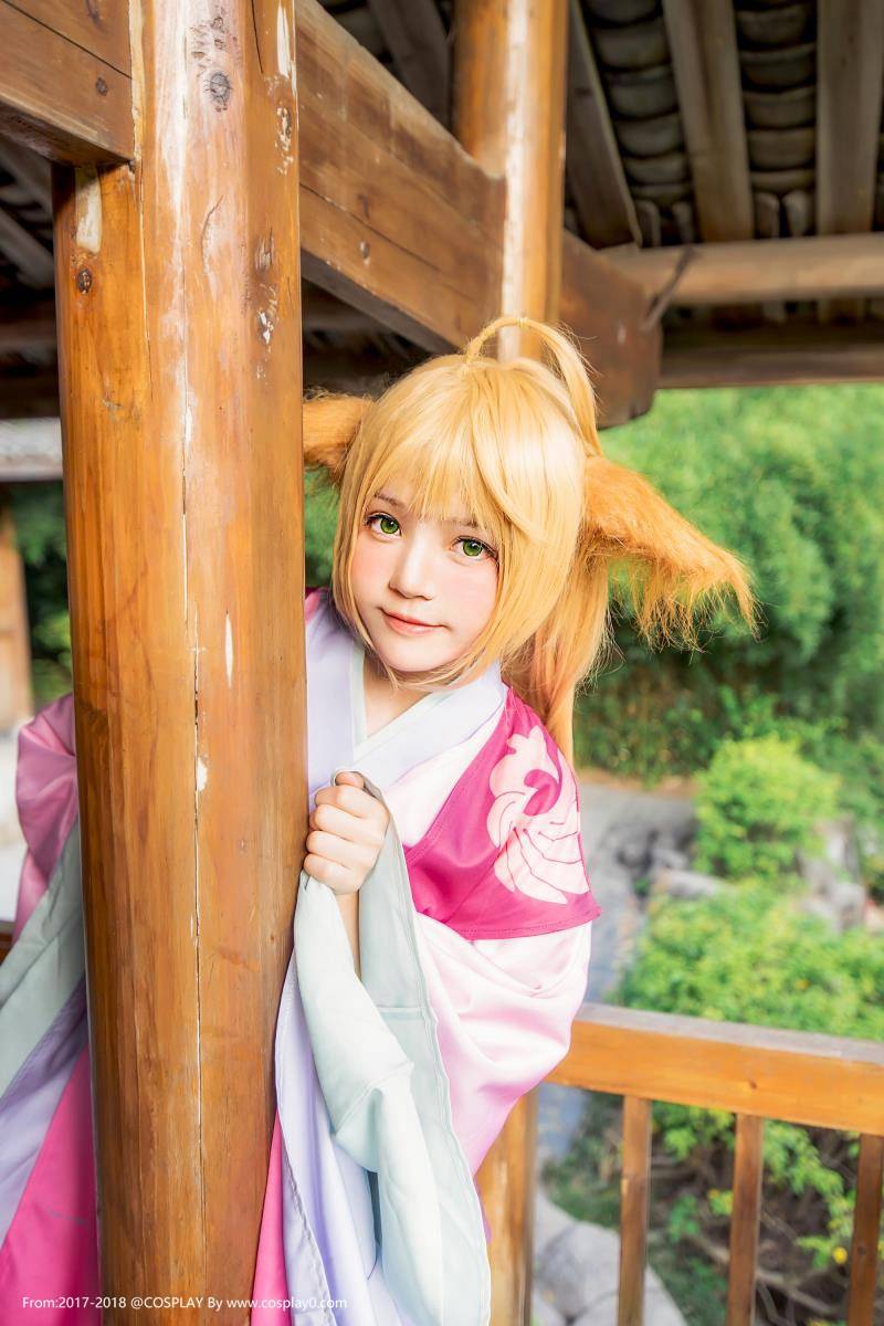兽耳萝莉桜桃喵扮演狐妖小红娘涂山苏苏Cosplay(图2)