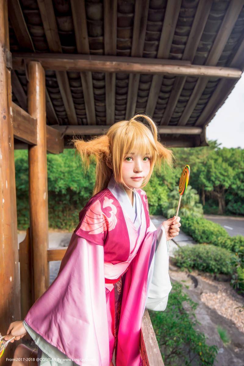 兽耳萝莉桜桃喵扮演狐妖小红娘涂山苏苏Cosplay(图3)