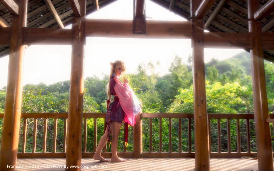 兽耳萝莉桜桃喵扮演狐妖小红娘涂山苏苏Cosplay(图9)