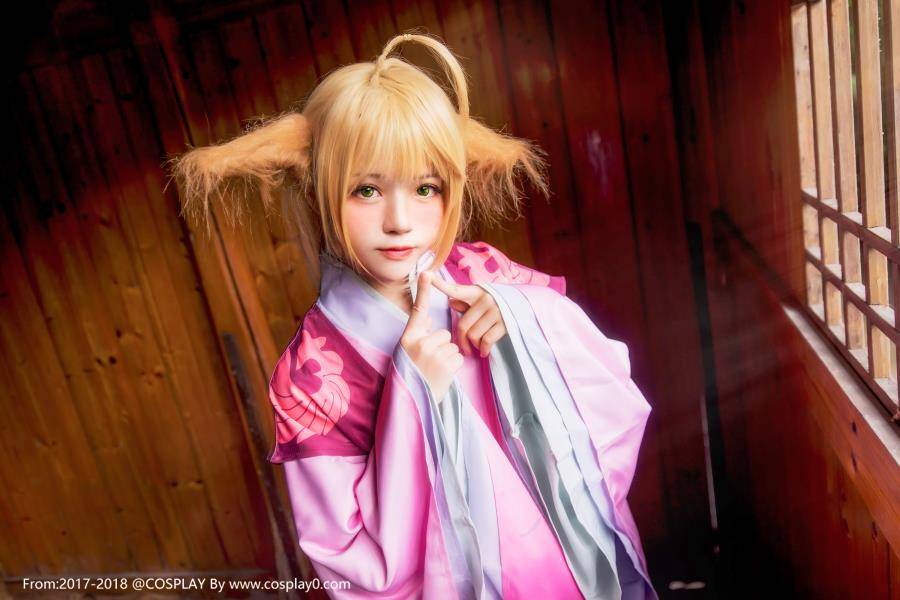 兽耳萝莉桜桃喵扮演狐妖小红娘涂山苏苏Cosplay(图11)