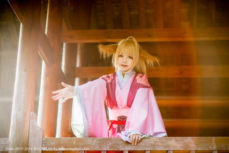 兽耳萝莉桜桃喵扮演狐妖小红娘涂山苏苏Cosplay(图7)