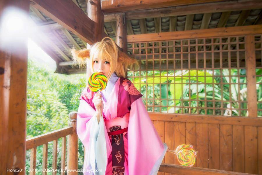 兽耳萝莉桜桃喵扮演狐妖小红娘涂山苏苏Cosplay(图8)
