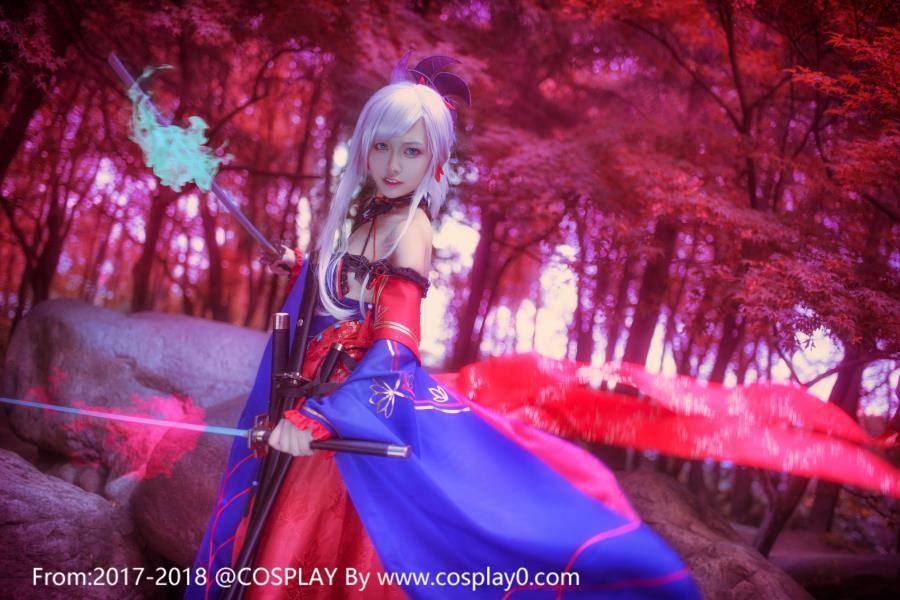 宅男女神汐颜玲CosplayFGO宫本武藏本子(图6)